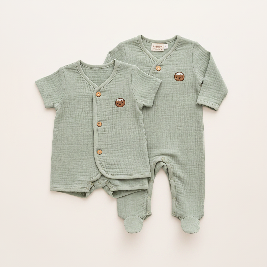 Organic Cotton Baby Romper + Onesie Set of 2