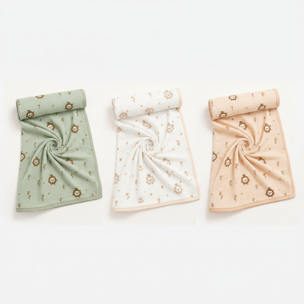 Organic Muslin Baby Swaddle Set of 3
